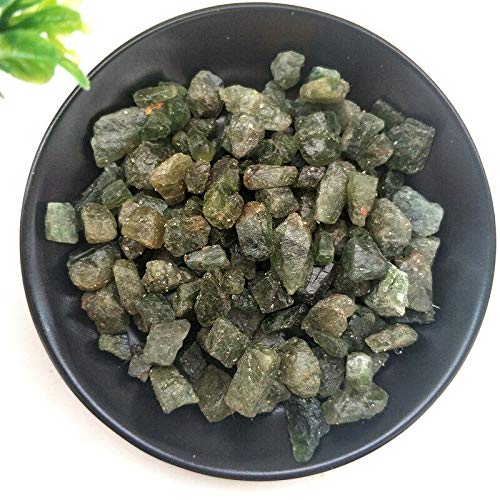 JJQEJMMT 50 g natürlicher roher grüner Rohstein-Kristallkies, geeignet for die Dekoration von Aquarien. Naturstein