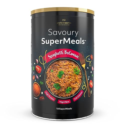Protein Works - Savoury SuperMeals, Nutritionally Balanced, 26 Vitamins and Minerals, Spaghetti Bol’amaze, 10 Meals
