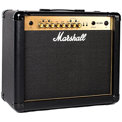 Marshall MG30GFX Gitarren-Combo-Verstärker mit integriertem FX, Übungsverstärker, geeignet für E-Gitarre – Schwarz und Gold
