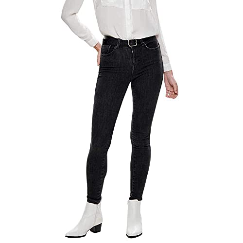 ONLY NOS Damen ONLPOWER MID Push UP SK JEA REA3722 NOOS Skinny Jeans, Grau Medium Grey Denim, 38/L34 (Herstellergröße: M)