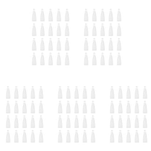 BLASHRD 100 Stück Sheer Organza Weinbeutel 14X37cm Wiederverwendbare Einfache Flaschenwickelkleider Festliche Verpackung Babyparty Hochzeit Gefälligkeiten Display Kordelzugbeutel (Weiß)