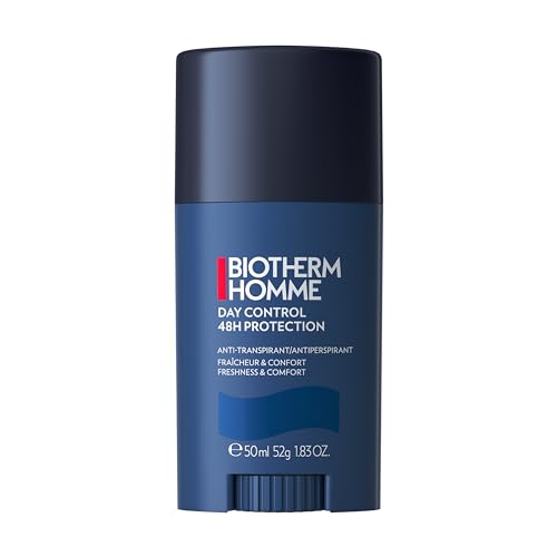 Biotherm Homme Day Control 48H Protection Deo Stick, kühlendes Deodorant gegen Schweiß, Deostift für Männer mit beruhigenden Inhaltsstoffen, für eine gepflegte und erfrischte Achselpartie, 50 ml