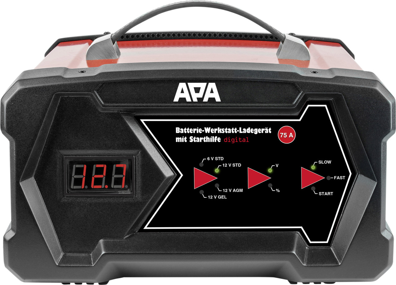 APA Batterie-Werkstatt-Ladegerät digital 6/12V 12A
