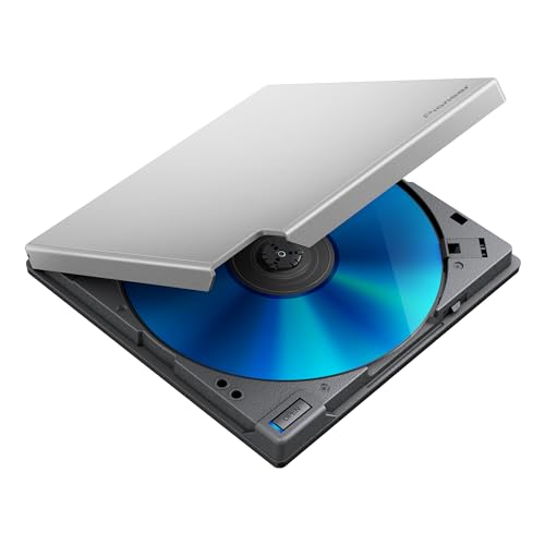 Pioneer, Externes Blu-ray-Laufwerk BDR-XD08S USB 3.2 Gen1 (USB Typ-C) / 2.0 Slim Portable BD/DVD/CD Brenner
