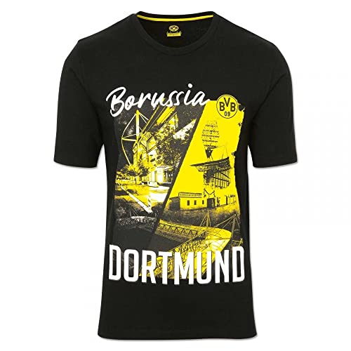 Borussia Dortmund T-Shirt - Stadion Historie - schwarz Shirt BVB 09 Größe 3XL