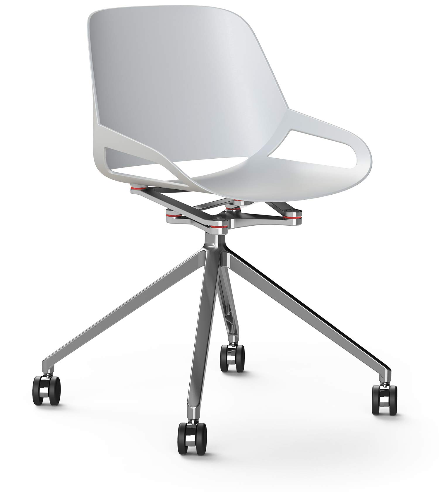 aeris Numo moderner Schwingstuhl – Schalenstuhl mit stylischem Fußkreuz Bürostuhl – ergonomischer Stuhl – hochwertiger Drehstuhl mit Rollen