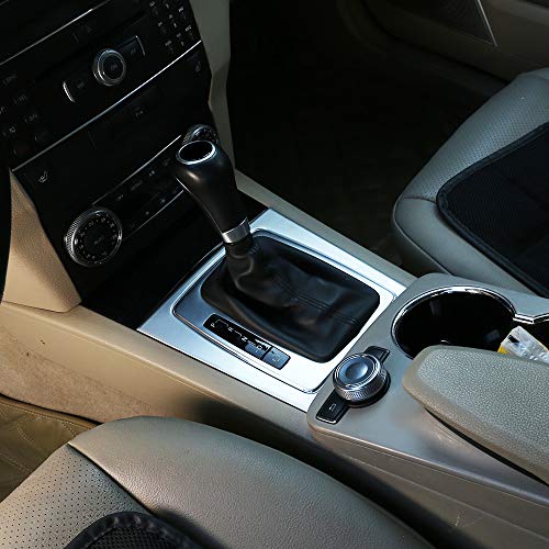DIYUCAR ABS Silver Car Center Console Shift Gear Panel Frame Cover Trim For Benz C GLK Class X204 W204 C180 C200 C260 2008-2013 Autozubehör