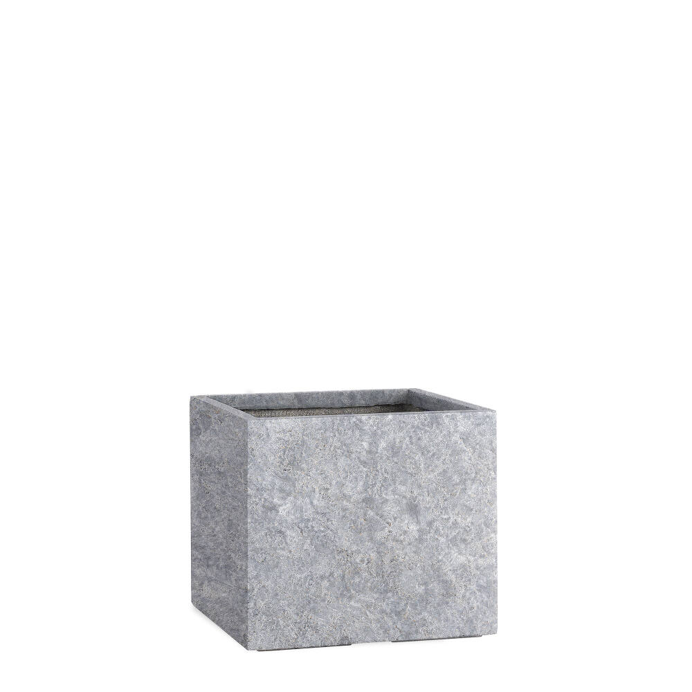 Pflanzwerk® Pflanzkübel Cube Lava Hellgrau 30x34x34cm Blumentopf *Frostbeständige Blumenkübel* *UV-Schutz* *Premium Pflanzenkübel Qualität*