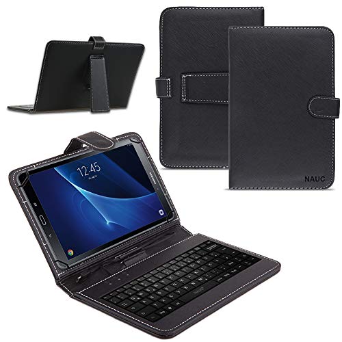 Tablet Tasche kompatibel für Samsung Galaxy Tab A6 10.1 Tastatur Keyboard Hülle Cover QWERTZ Standfunktion Micro USB Schutzhülle