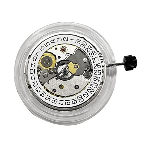 Augnongly SW200 Bewegung ein Drei 3 in Schritt 4.5 Ersatz 'Uhr mit hoher Präzision Automatisches mechanisches Uhrwerk mit Einzelkalender, silber / schwarz