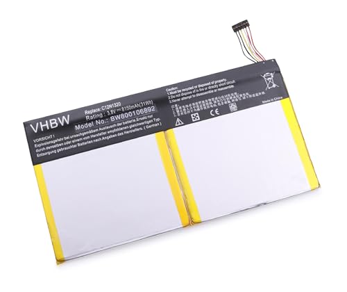 vhbw Li-Polymer Akku 8150mAh (3.8V) für Netbook Pad Tablet Asus Transformer Book T100, T100T, T100TA wie C12N1320, C12-N1320.