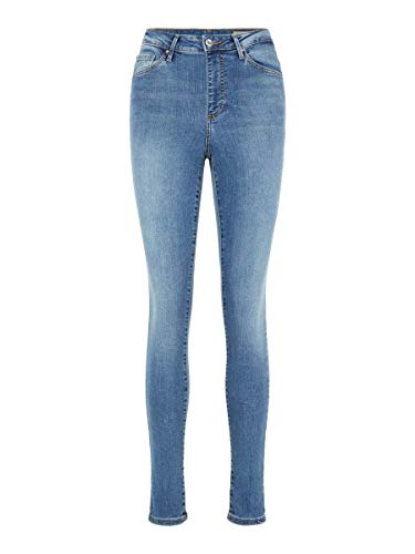 VERO MODA Damen Skinny Jeans VMSOPHIA HW LT BL NOOS CI, Blau (Light Blue Denim), W31/L34 (Herstellergröße: L)
