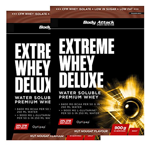 Body Attack Extreme Whey Deluxe, Nut Nougat Cream, 1.8 kg