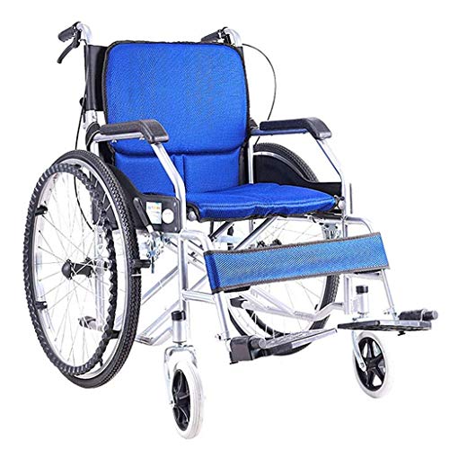 Rollstuhl, selbstfahrend, faltbar, manuell, mit abnehmbarer Rückenlehne, Doppelbremse, verstellbares Fußpedal, Push-Scooter für Behinderte/ältere Menschen