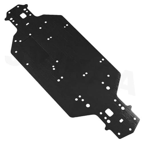 OZLLO Ferngesteuerte Autoteile for RC Auto HSP 03001 03602 Aluminiumlegierung Metall Chassis 3MM Dicke 1/10 Upgrade Teile for Flying Fish HSP 94103/94123 (Color : Black)