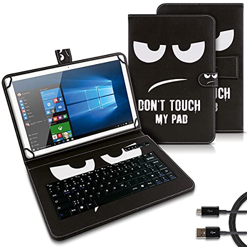 UC-Express Tablet Tasche kompatibel für Nokia T20 Tastatur Hülle Bluetooth Keyboard Case QWERTZ Standfunktion Cover, Motiv:Motiv 4