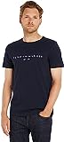Tommy Hilfiger Herren T-Shirt Kurzarm Core Tommy Logo Rundhalsausschnitt, Blau (Sky Captain), 3XL