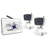 Moonybaby Trust 30-2 Babyphone Video Nachtsicht, 4,3-Zoll-LCD-Bildschirm, 2,4-GHz-Signal, Gegensprechfunktion & Schlaflied, 2x Kameras, Fernanzeige, Monitor con una risoluzione 480x272