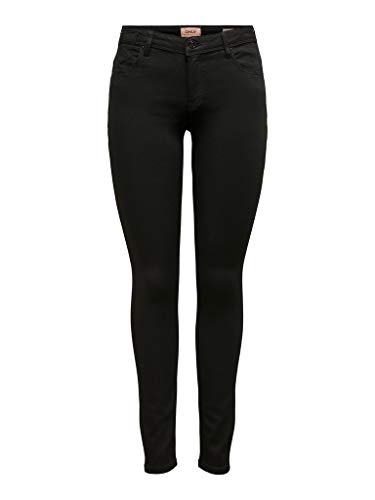 ONLY NOS Damen Skinny Jeans Onlcarmen Reg SK BLACK4EVER SOO1796 Noos, Schwarz (Black Denim), W27/L32