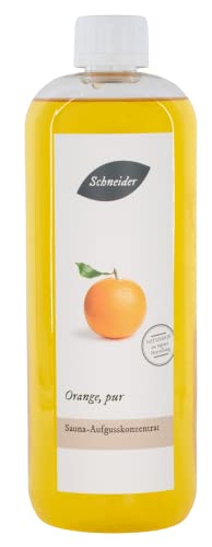 Saunabedarf Schneider - Aufgusskonzentrat Orange Pur - fruchtig-warmer Saunaaufguss - 1000ml Inhalt