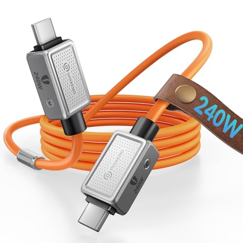 PHIXERO 240 W USB-C-auf-C-Kabel (1–3 m) (orange, 1 m)