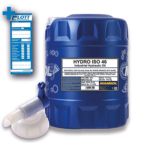 MANNOL 20L Hydrauliköl Schmierstoff Hydro ISO 46 Mineralöl MN2102-20 + Auslaufhahn