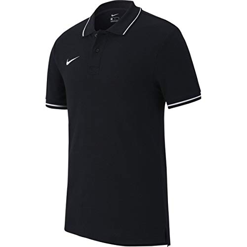 Nike Herren M TM CLUB19 SS Polo Shirt, Schwarz (Black/White/010), L