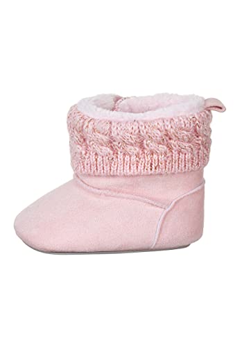 Sterntaler Mädchen Baby-Stiefel Strickbündchen Babyschuh, rosa, 18 EU