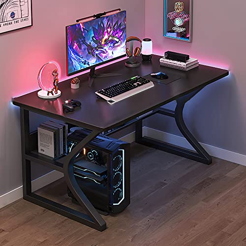 Gaming-Schreibtisch, Gaming-Tisch, Gamer-Arbeitsplatz, moderner, einfacher Schreibtisch, für das Heimbüro (Größe: 80 x 50 x 75 cm)