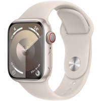 APPLE Watch Series 9 GPS + Cellular 41mm Starlight Aluminium Case with Starlight Sport Band - M/L (MRHP3QF/A)