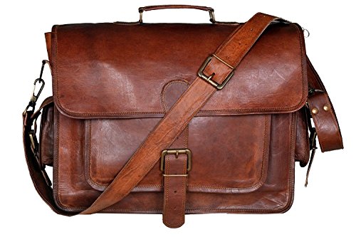 Alaska Exports - 40,6 cm (16 Zoll) Laptop-Tasche aus Leder für Damen und Herren