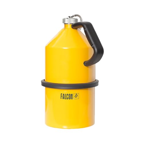 FALCON Sicherheitskanne mit Schraubkappe, Lagern und Transportieren von Benzin, Diesel und flüssigen Gefahrengütern, Stahl, 5 L