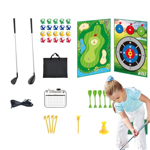 shizuku Kinder-Golfschläger-Set, Golf-Set-Spiel | Sport-Outdoor-Spielzeug,Indoor-Outdoor-Sportspielzeug, Golfball-Spielset, Golf-Putting-Spiel, Sport-Golfspielzeug für Kinder im Alter von 3–8 Jahren