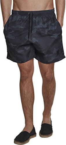Urban Classics Herren Shorts Camo Swimshorts, Mehrfarbig (Dark Camo 00707), Large (Herstellergröße: L)