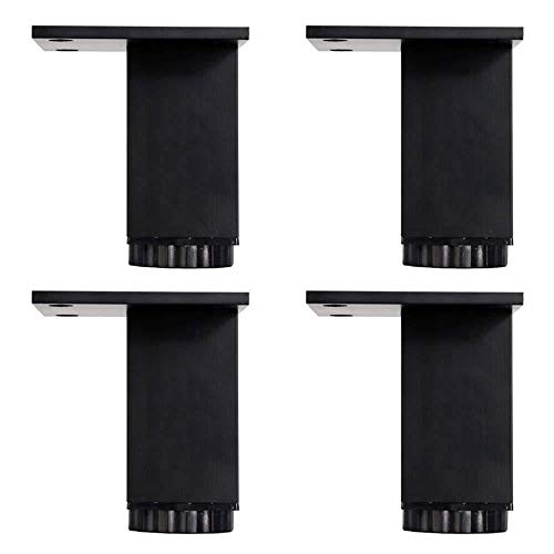 DuBom Tisch- und Stuhlfüße aus Aluminiumlegierung, Stützfüße für Badezimmerschrank, verstellbare Schrankfüße, Metall-Möbel-Schrankfüße (Größe: 6 cm)