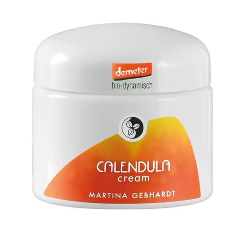 Martina Gebhardt Calendula Cream | Demeter Naturkosmetik |Für empfindliche Haut | Mit Calendulaauszug & Rosenblütenhydrolat | 5 x 50 ml