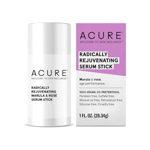 Acure, Radically Rejuvenating Serum Stick 100 Vegan Bietet Anti-Aging Unterstützung Marula Rose Oil Avocado Oil Hydrates Rejuvenates Clear, Fragrted, 1 oz