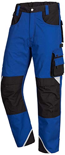 Nitras Motion Tex Plus Arbeitshose - Arbeitshosen lang für Herren & Damen - Arbeitskleidung Bundhose Schutzhose Arbeitsbundhose - Blau Größe 54