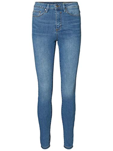 VERO MODA Damen Skinny Jeans VMSOPHIA HW LT BL NOOS CI, Blau (Light Blue Denim), W31/L32 (Herstellergröße: L)
