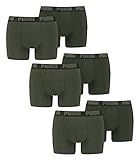 PUMA 6 er Pack Boxer Boxershorts Men Herren Unterhose Pant Unterwäsche, Farbe:038 - Green Melange, Bekleidungsgröße:XL