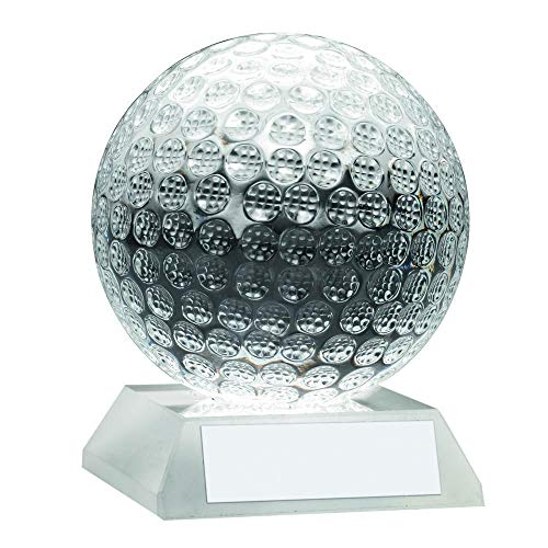 Trophy Shack Go50 Golfball-Trophäe aus klarem Glas, 8,9 cm