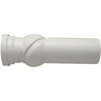 Cornat WC-Anschlußgelenkbogen weiß, 0-90°, stufenlos verstellbar