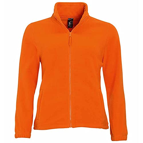 SOLS Damen North Fleece-Jacke mit durchgehendem Reißverschluss (S) (Orange)