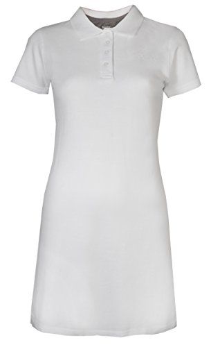 Brody & Co. Damen Casual Solid Polo Kleid Gr. 38, weiß