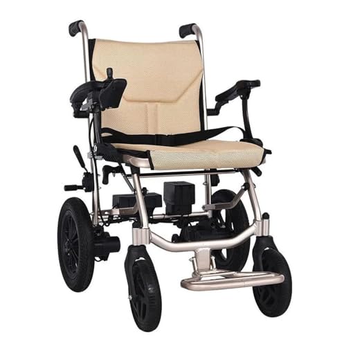 EMOGA Elektrischer Rollstuhl, Intelligente Automatische Elektrorollstuhl,16kg Aluminiumlegierung Faltbar Tragbare, Frei-Reiten,Sitzbreite 45cm,Abnehmbare Lithiumbatterie,Sitz Vertieft 6cm