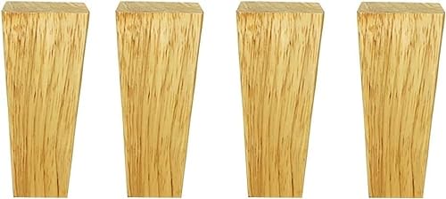 DuBom Massivholz-Möbelbeine, Holzmöbelbeine, DIY-Tischbeine, mit Montageplatte und Schrauben, Anti-Rutsch-Matten für Sofa, Couchtisch (Größe: 15 cm) ()