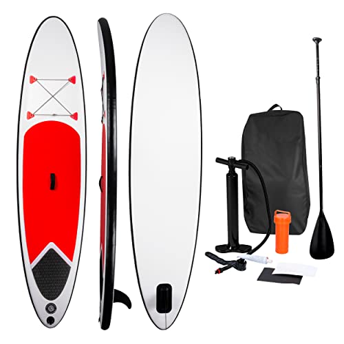 SUP Board - Aufblasbar - Paddleboard - Ausziehbares Paddel - 305 cm - Anti-Rutsch - mit Tragetasche - Pumpe - Reparaturset