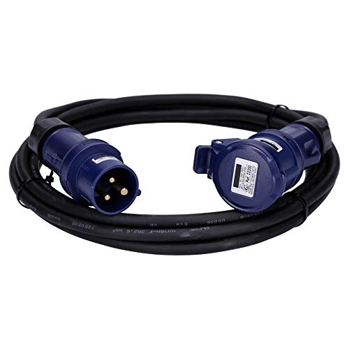 CEE-Kabel Verlängerungskabel Starkstromkabel 3-polig 230V H07RN-F 3G 2,5 16/3 16A IP44 Starkstrom 5m