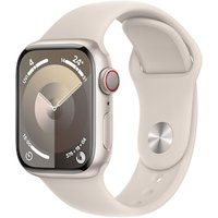 Apple Watch Series 9 LTE 41mm Aluminium Polarstern Sportarmband Polarstern - M/L