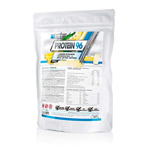 Frey Nutrition Protein 96 Banane Zipp-Beutel, 1er Pack (1 x 500 g)